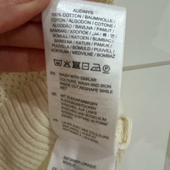 Gant Short sleeved cream Polo knit Size Large - Picture 4 of 7